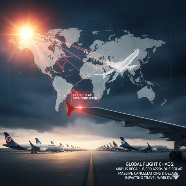 Global Flight Chaos: Airbus Recalls 6,000 A320 Jets for Urgent Solar Radiation Flight Control Fix